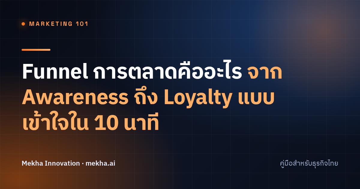 Funnel การตลาดคืออะไร จาก Awareness ถึง Loyalty แบบเข้าใจใน 10 นาที